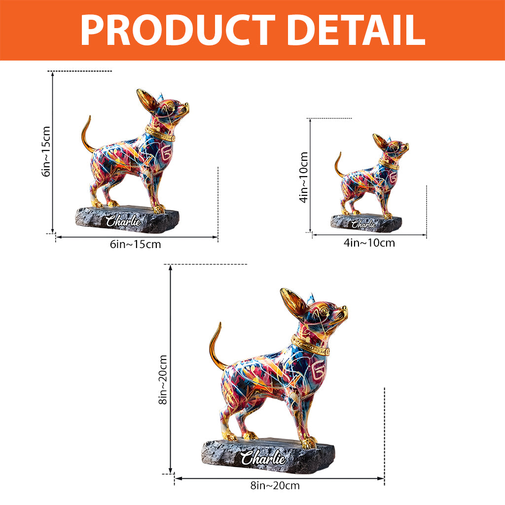 Vibrant Dog Sculpture - Personalized Dog Custom Shaped Acrylic Plaque