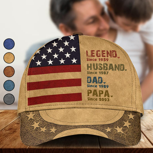Legende Papa Vater - Personalisierte klassische Vaterkappe