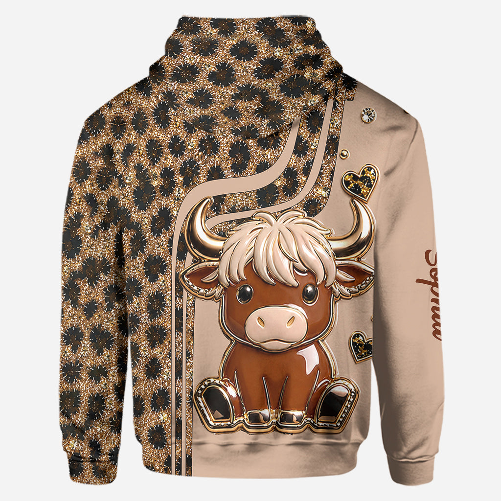 Cute Highlandcow - Personalized Highland Cow Hoodie and Leggings