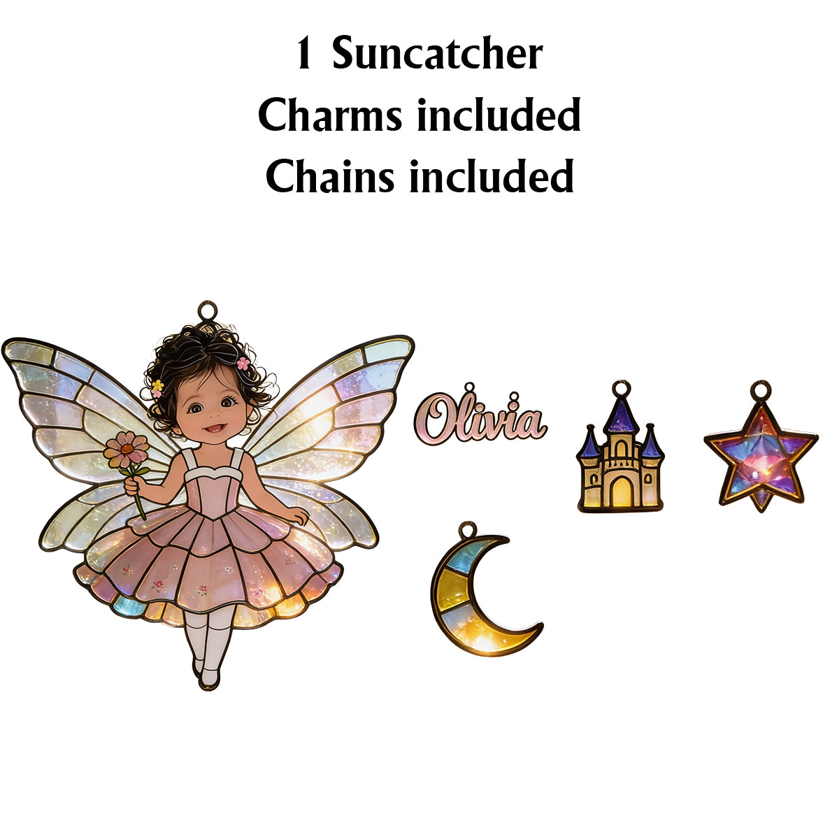 Personalisierter Fensterhänger Suncatcher - Fairy Custom From Photo