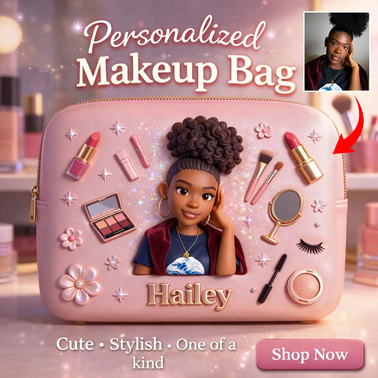 Love Make Up - Personalized Makeup Bag