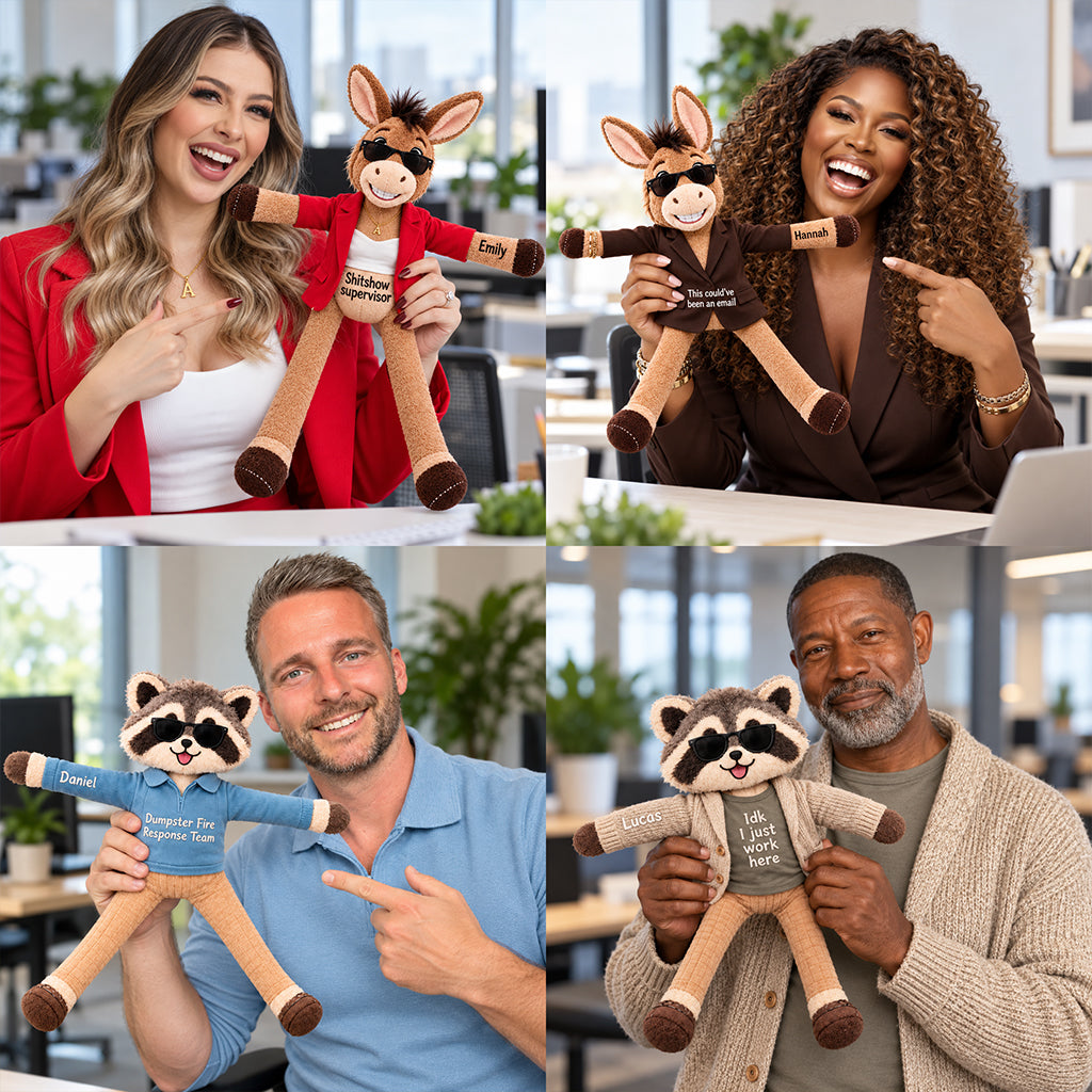 Funny Gift For Co-worker - Personalized Colleague Posable Plush Doll