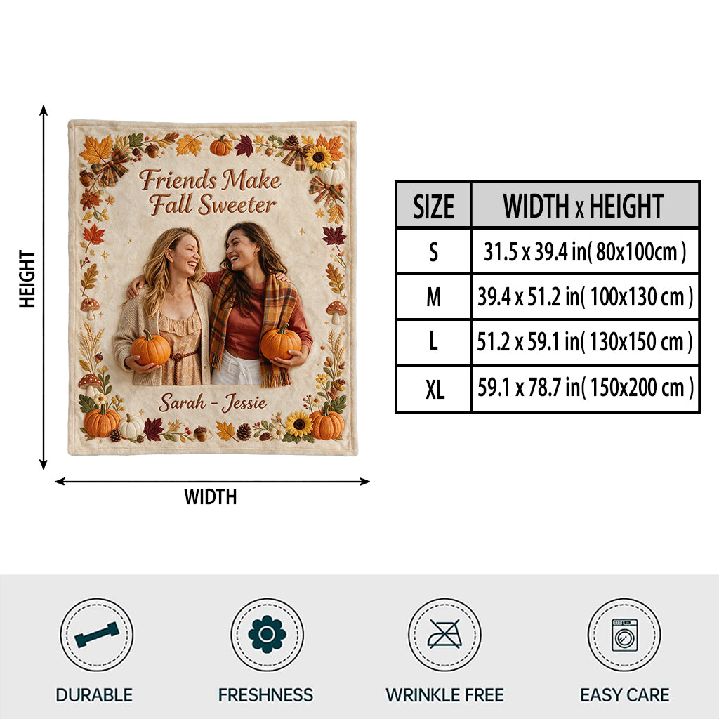 Cozy Days, Bestie Ways - Personalized Bestie Shaped Fleece Blanket