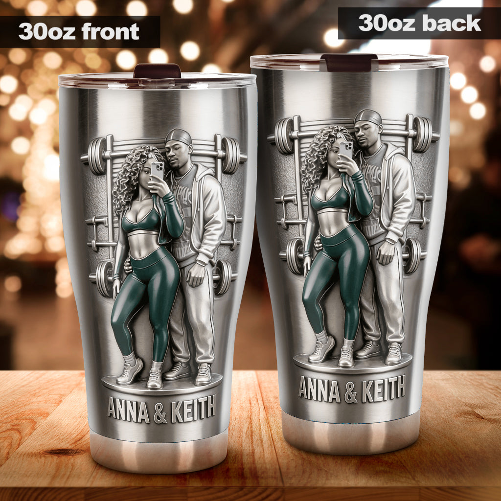 Fitnessstudio-Paar, Fitnessstudio-Geschenk für ihn – personalisierter Fitnessbecher