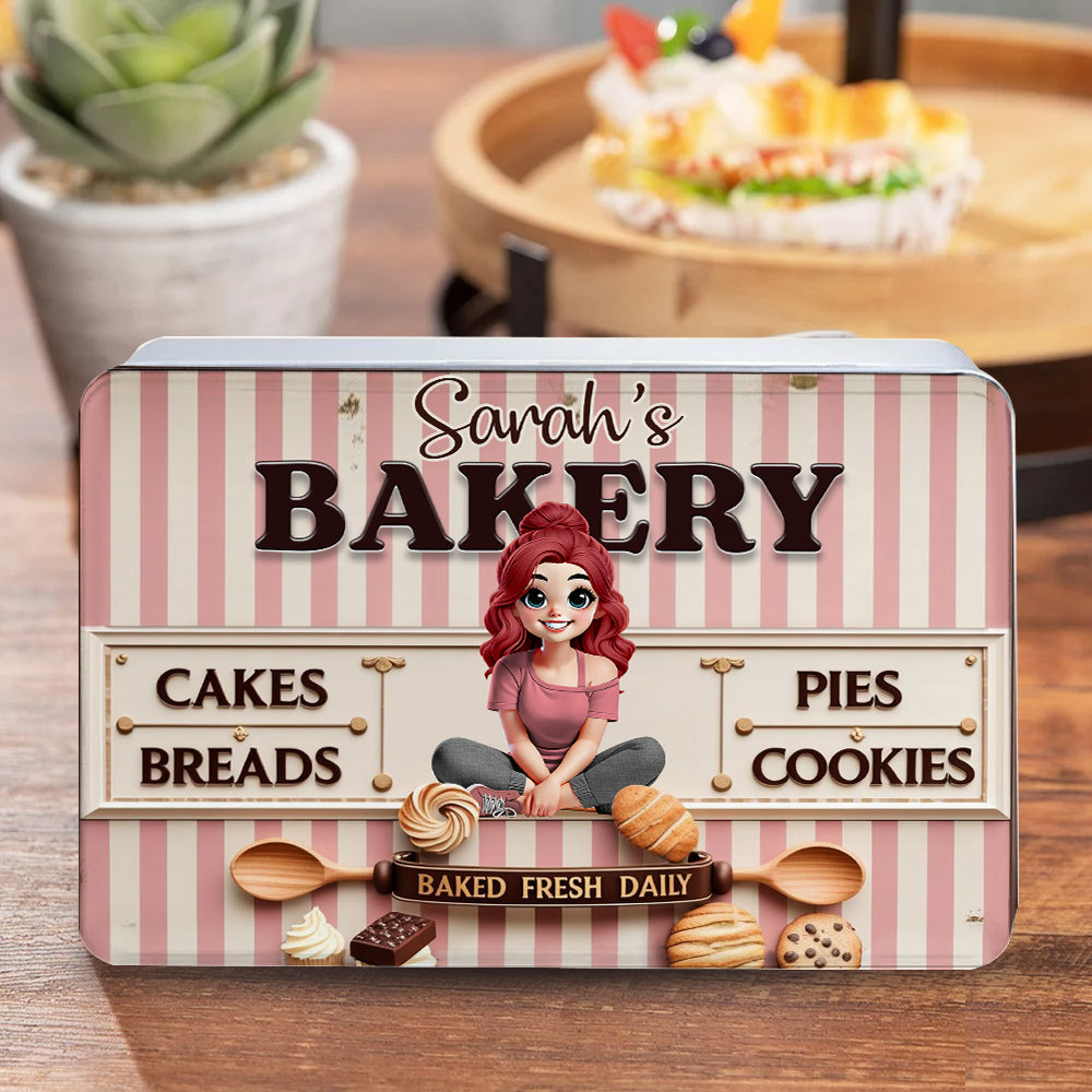 Just A Girl Who Loves Baking - Personalized Baking Biscuit Tin