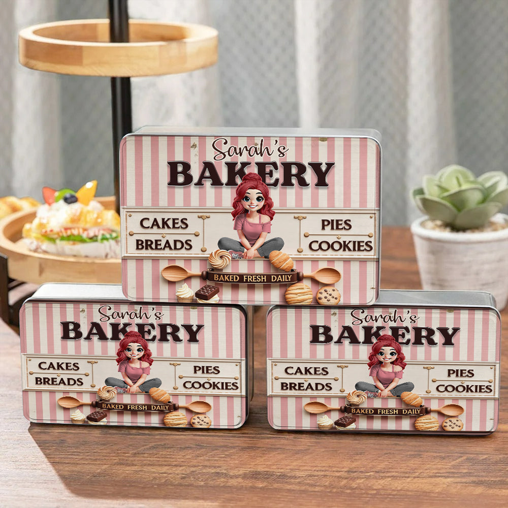 Just A Girl Who Loves Baking - Personalized Baking Biscuit Tin
