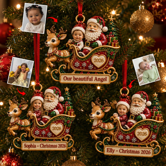 Weihnachtsdekoration, Neugeborenen-Andenken - Personalisierte Premium 3D-Ornament