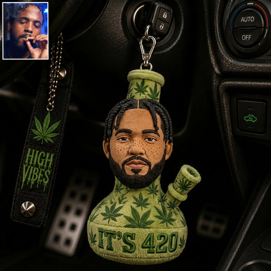 Lustiges 420 Geschenk - Personalisierter Weed Plüsch-Schlüsselanhänger