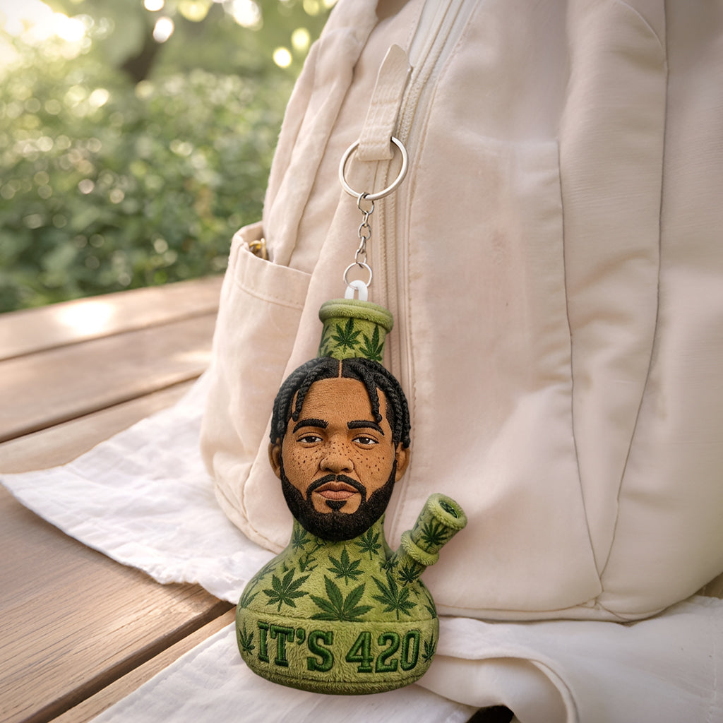 Lustiges 420 Geschenk - Personalisierter Weed Plüsch-Schlüsselanhänger