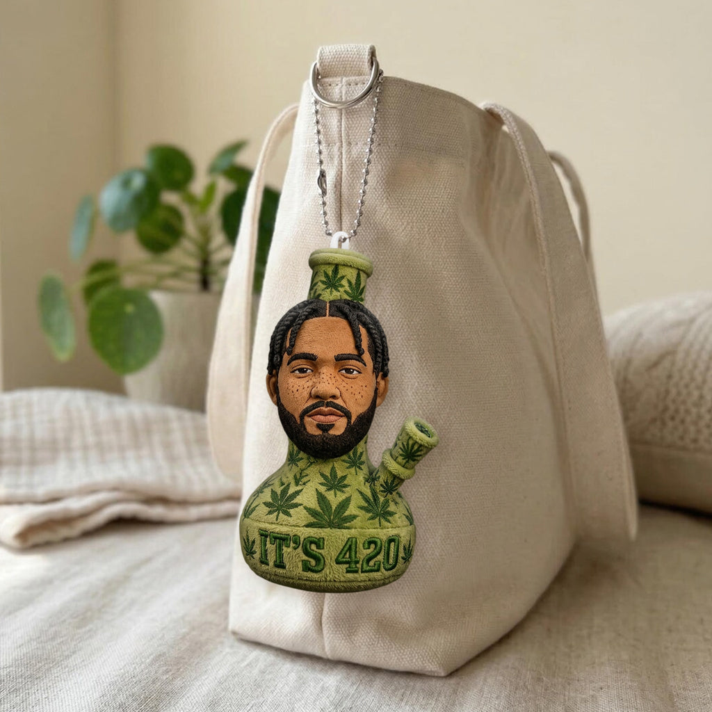 Lustiges 420 Geschenk - Personalisierter Weed Plüsch-Schlüsselanhänger
