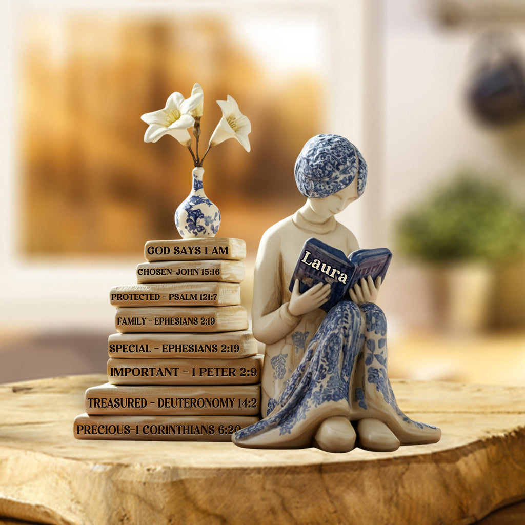 Gott sagt: Ich bin es – Personalisierte christliche Acrylplakette in individueller Form