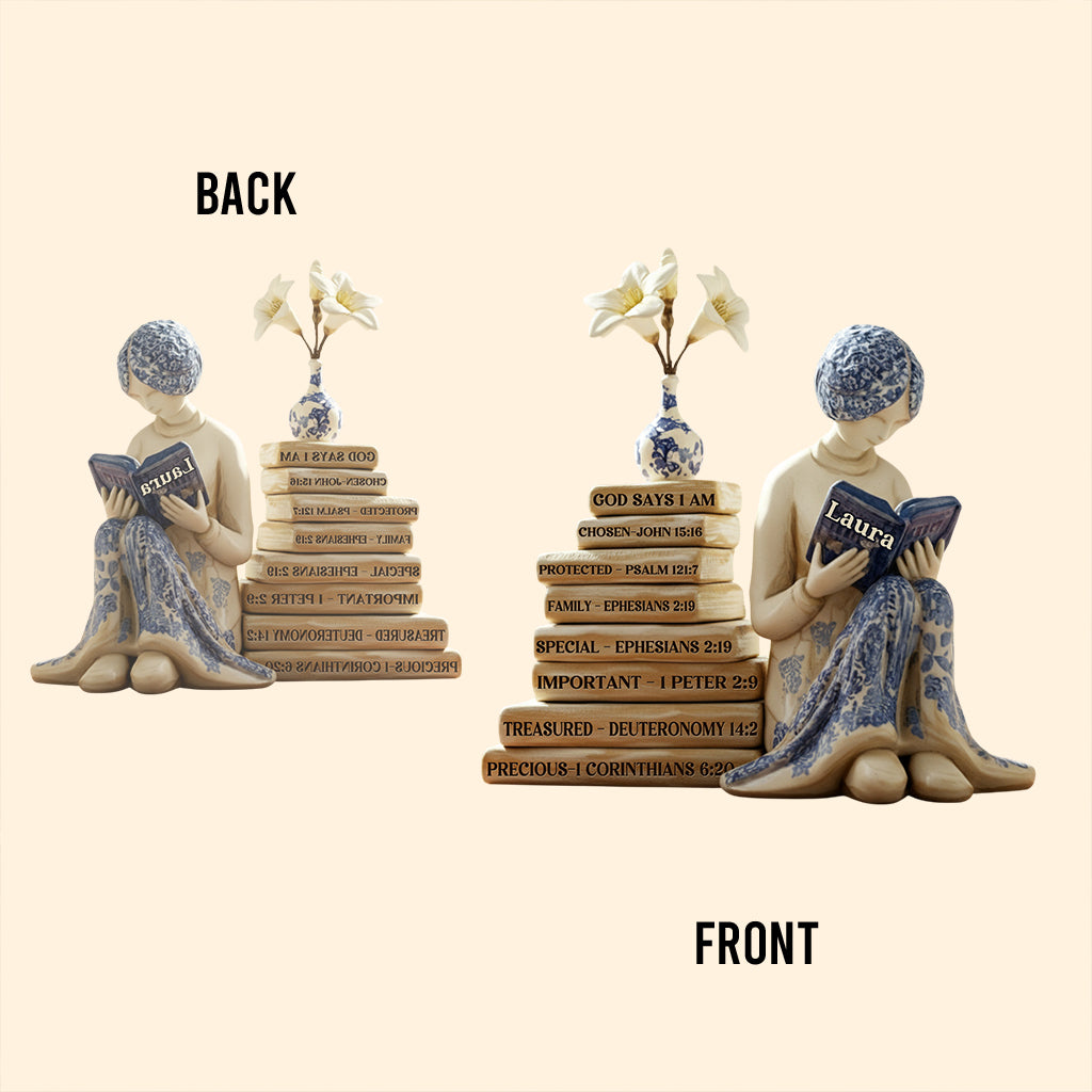 Gott sagt: Ich bin es – Personalisierte christliche Acrylplakette in individueller Form