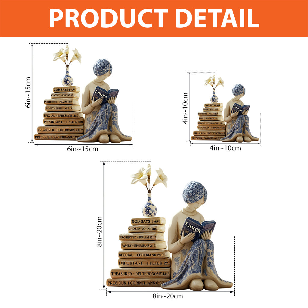 Gott sagt: Ich bin es – Personalisierte christliche Acrylplakette in individueller Form