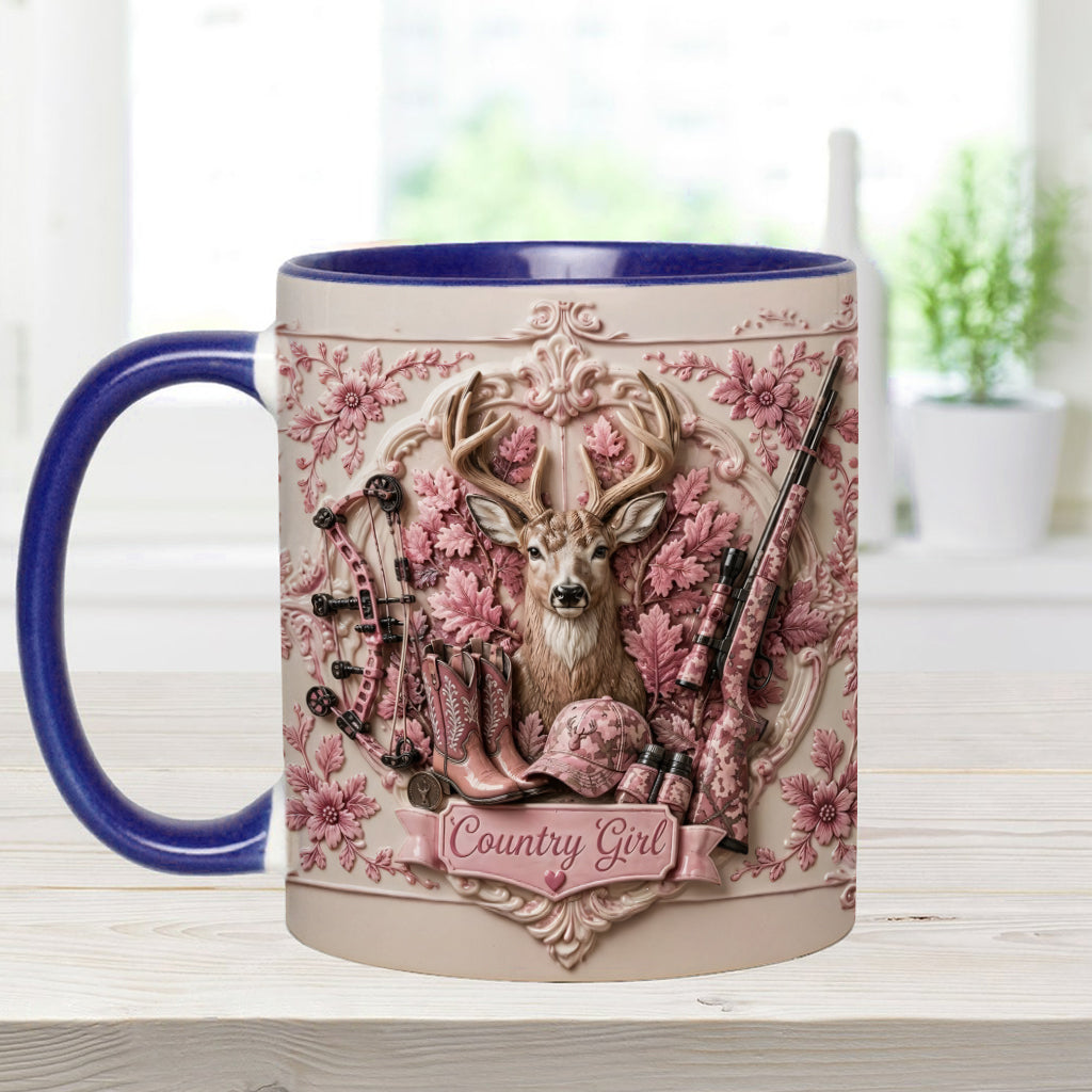 Country Girl - Personalized Hunting Accent Mug