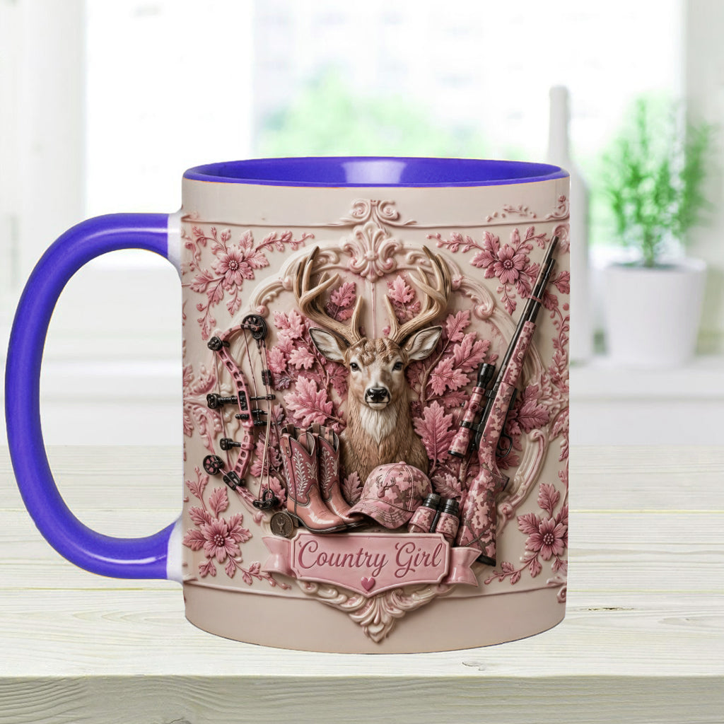 Country Girl - Personalized Hunting Accent Mug