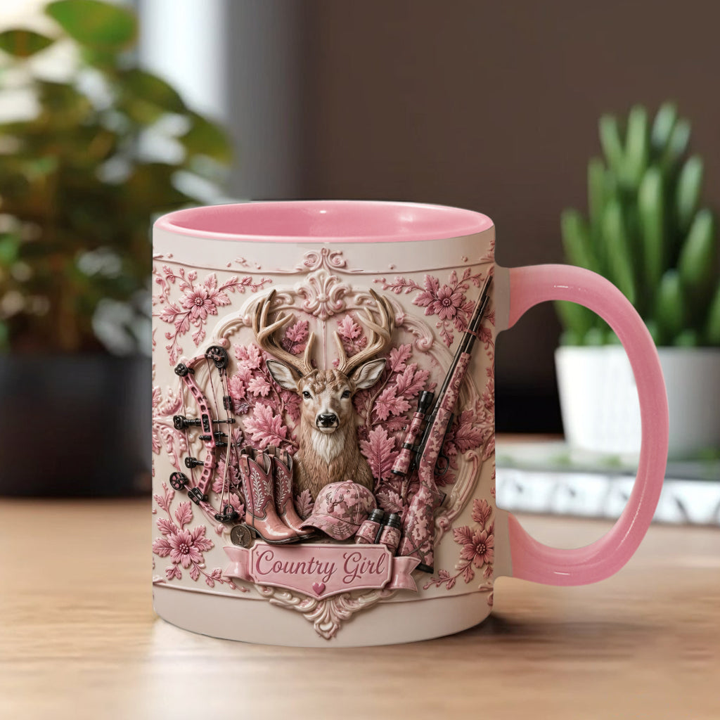 Country Girl - Personalized Hunting Accent Mug