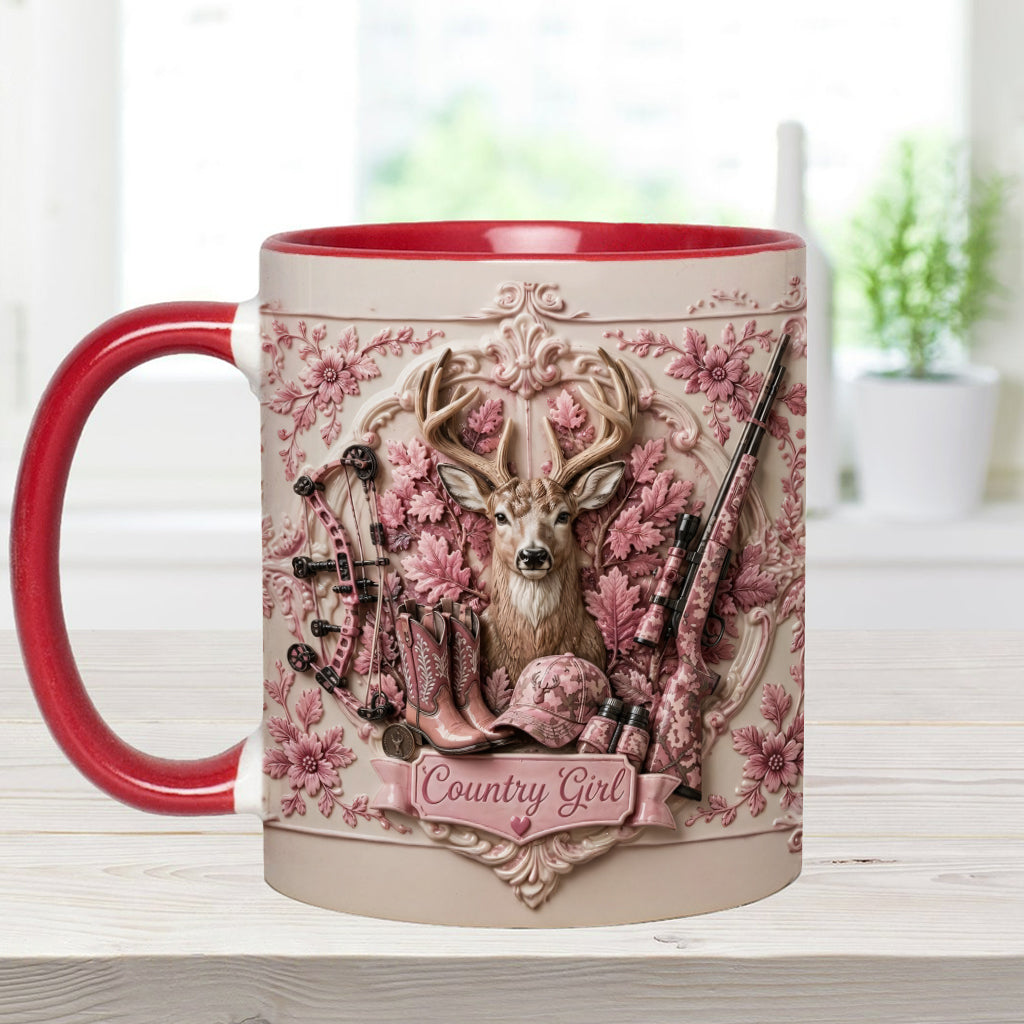 Country Girl - Personalized Hunting Accent Mug