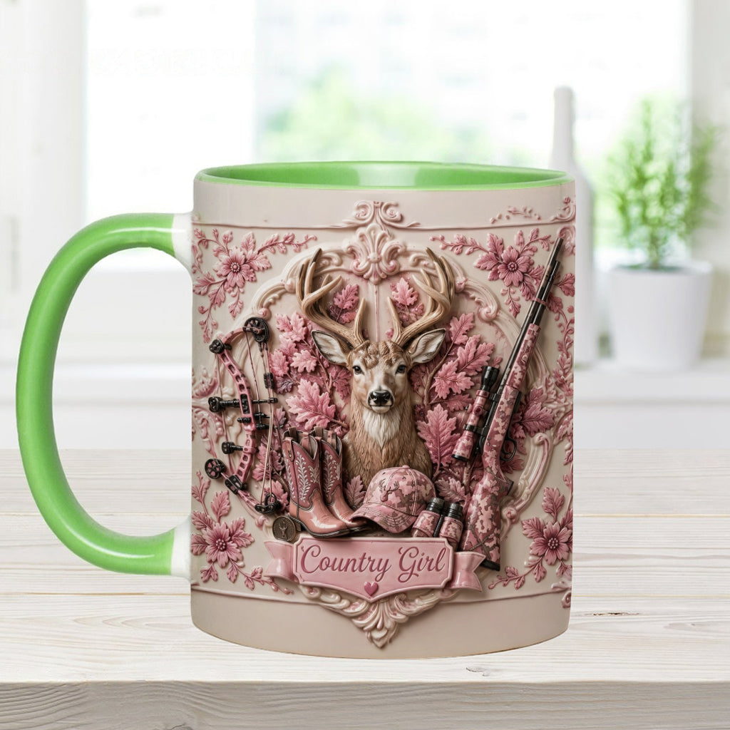 Country Girl - Personalized Hunting Accent Mug