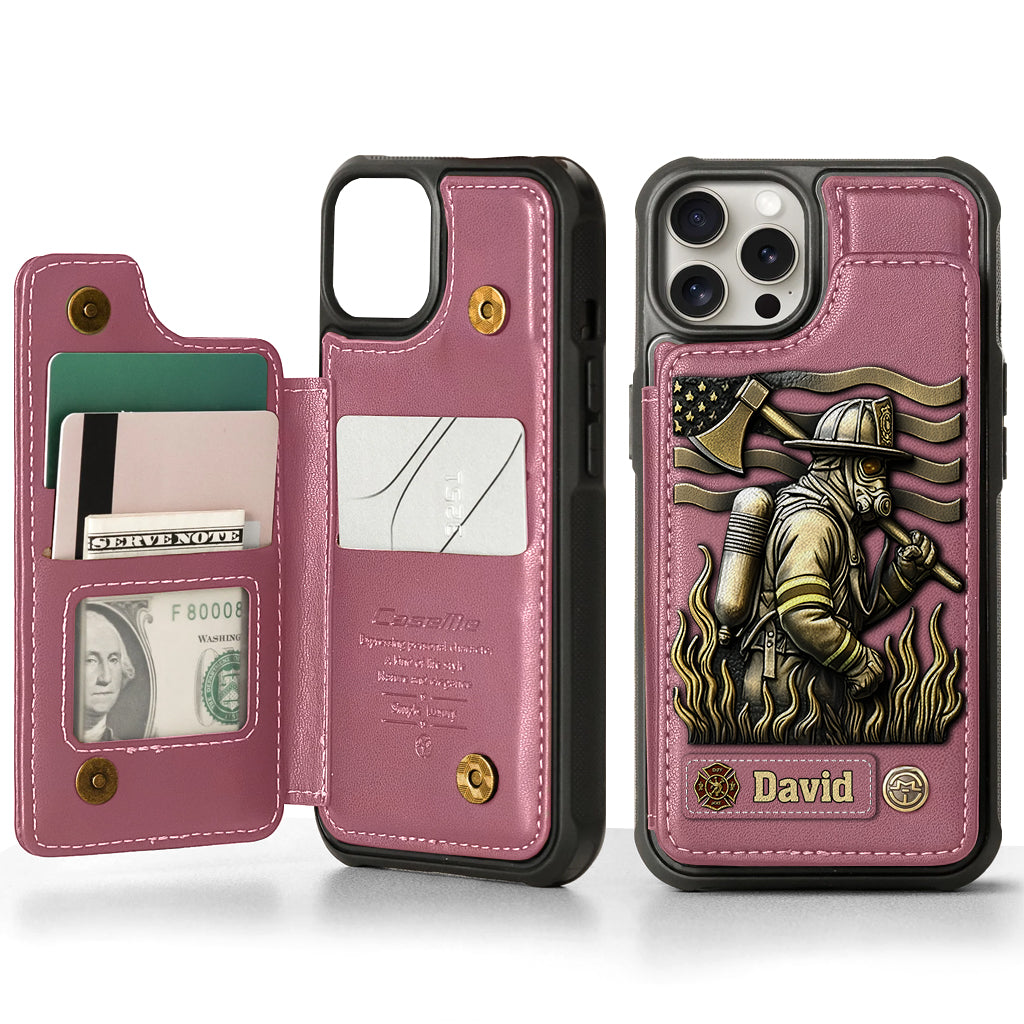 Proud Firefighter - Personalized Firefighter Wallet Phone Case