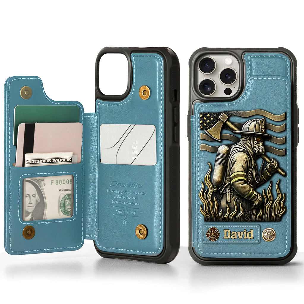 Proud Firefighter - Personalized Firefighter Wallet Phone Case