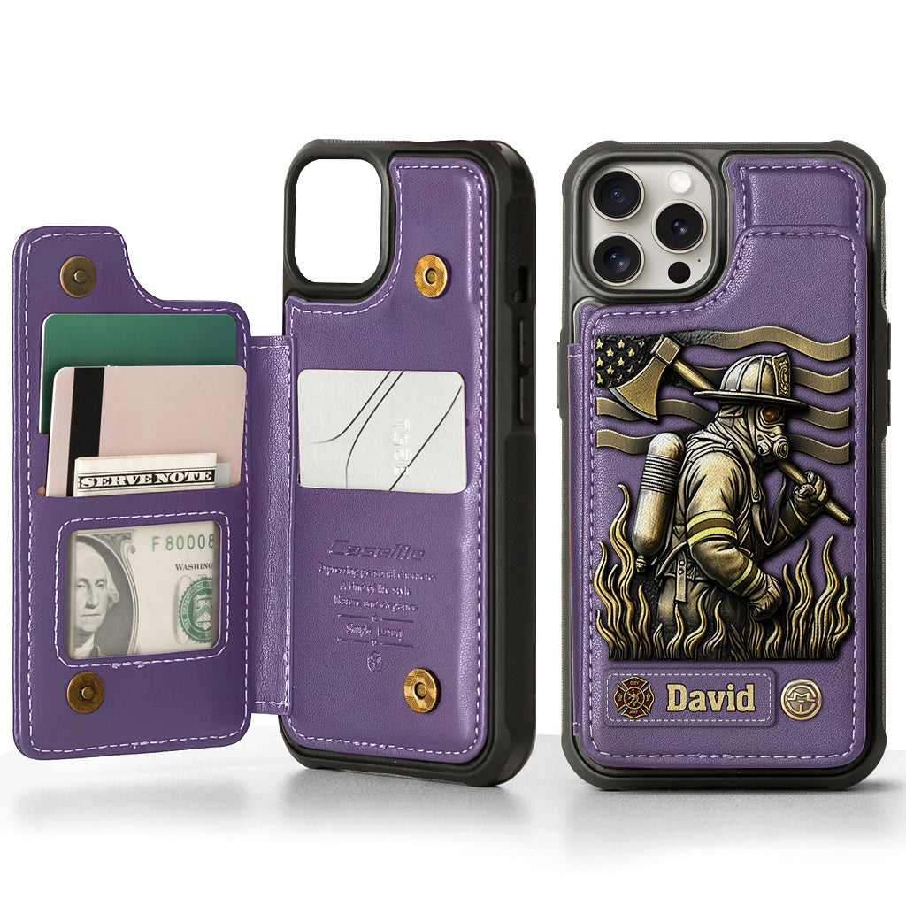 Proud Firefighter - Personalized Firefighter Wallet Phone Case