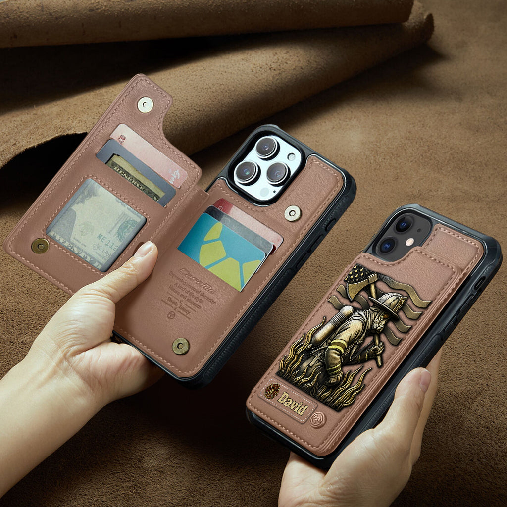 Proud Firefighter - Personalized Firefighter Wallet Phone Case