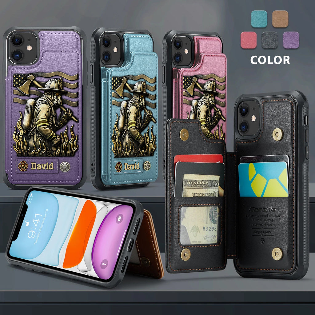 Proud Firefighter - Personalized Firefighter Wallet Phone Case