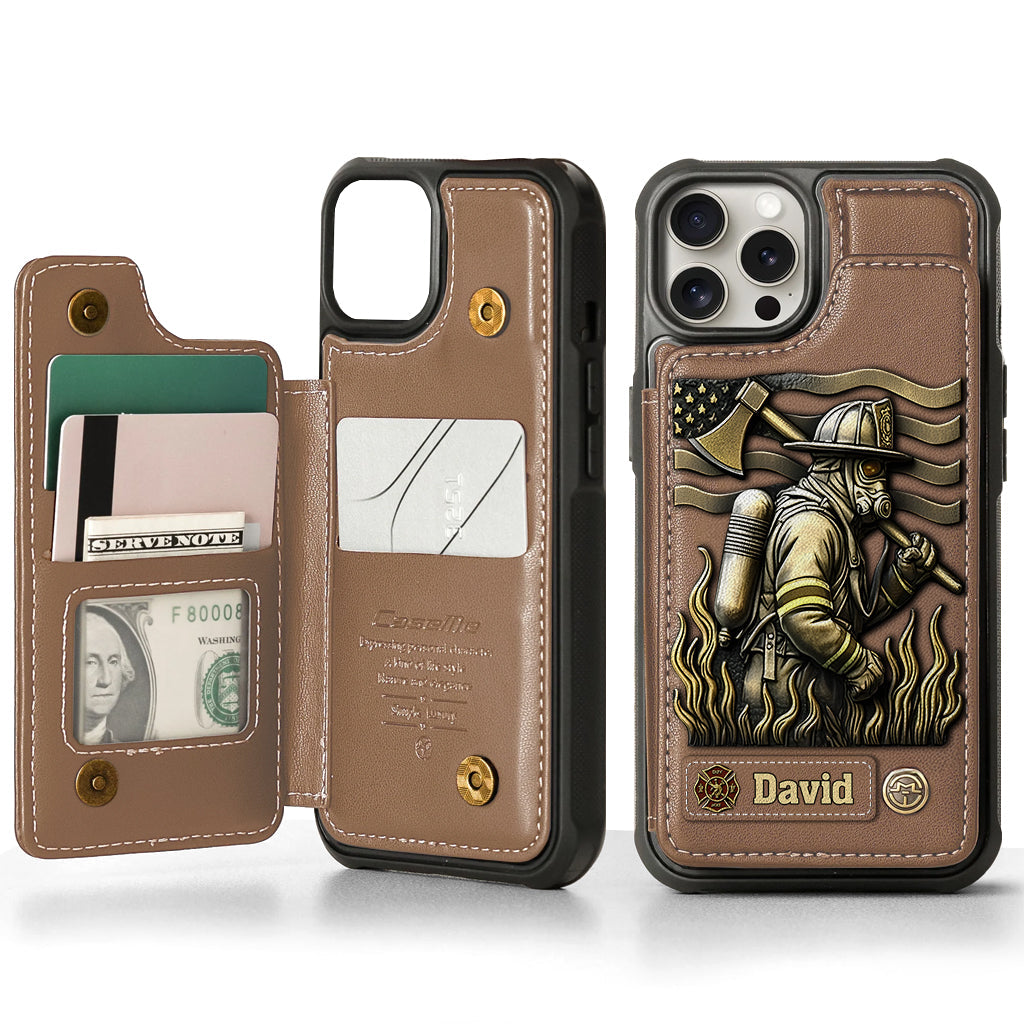 Proud Firefighter - Personalized Firefighter Wallet Phone Case
