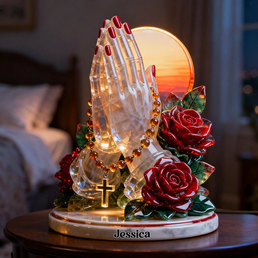 Faith Over Fear - Personalized Christian Acrylic LED Night Light