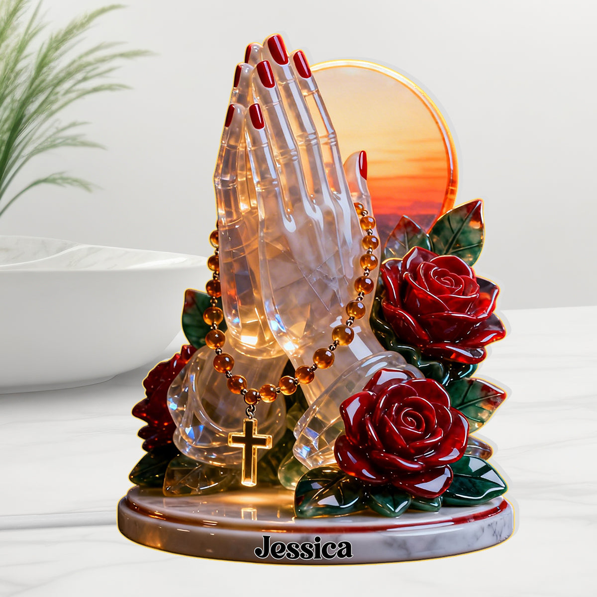 Faith Over Fear - Personalized Christian Acrylic LED Night Light