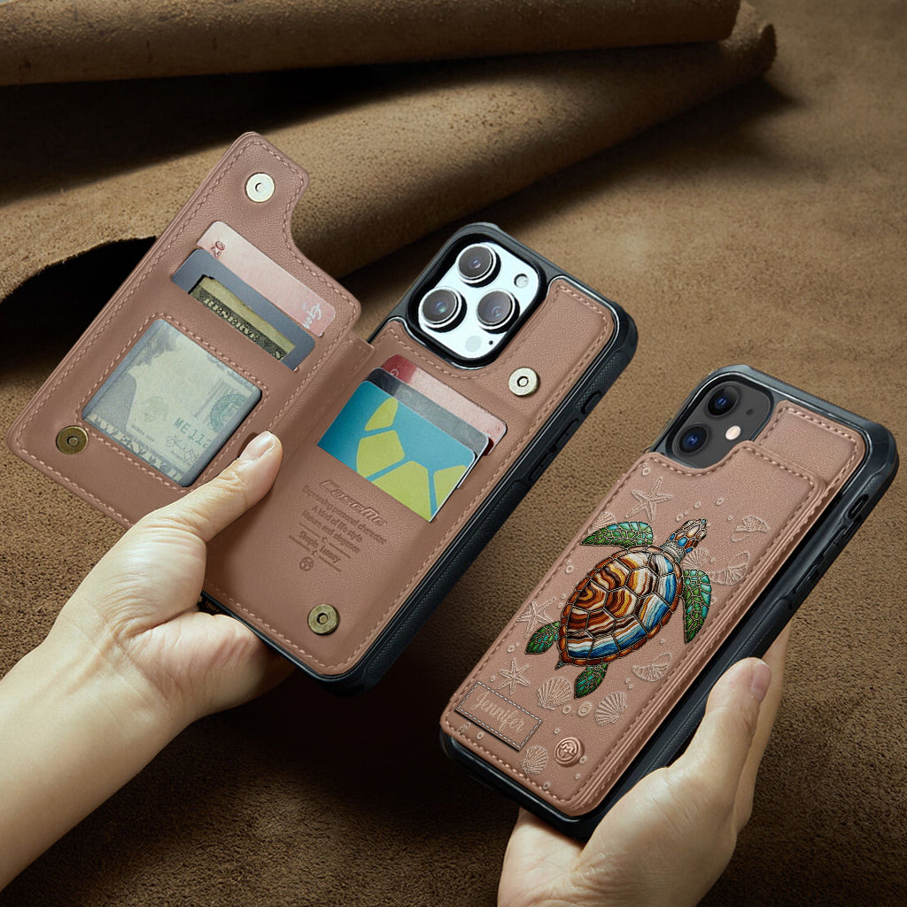 Schildkröte und das Meer – Personalisierte Schildkröten-Handyhülle