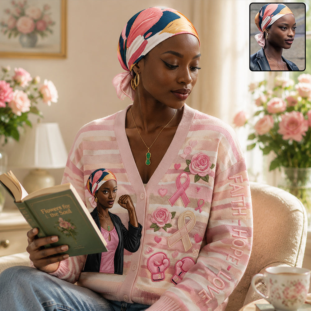 Im Oktober tragen wir Pink - Personalisierter Cardigan für Brustkrebsbewusstsein