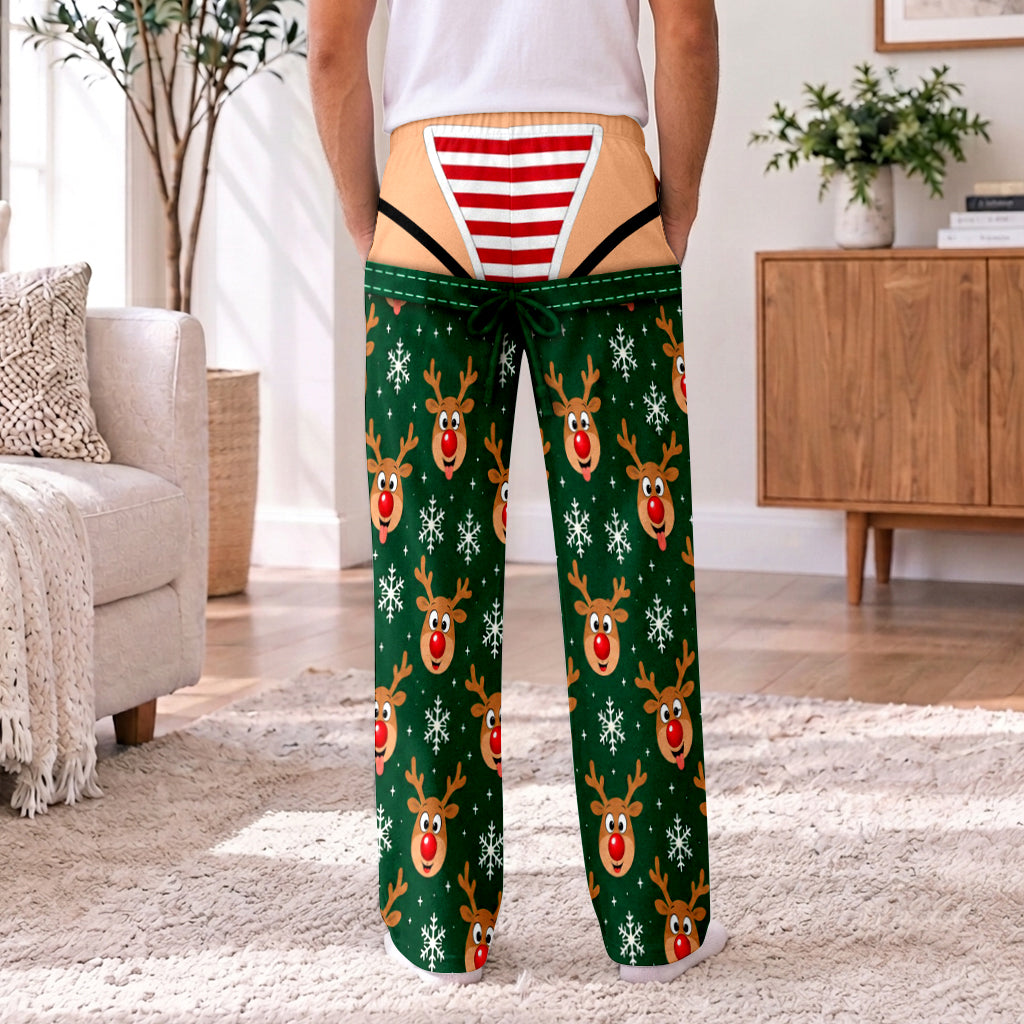 Ho Ho Hold Your Nose - Personalized Real Men Pajama Pants