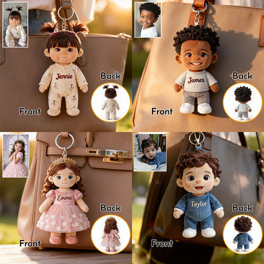 Mini Me - Personalisierter Kinder Plüsch Schlüsselanhänger