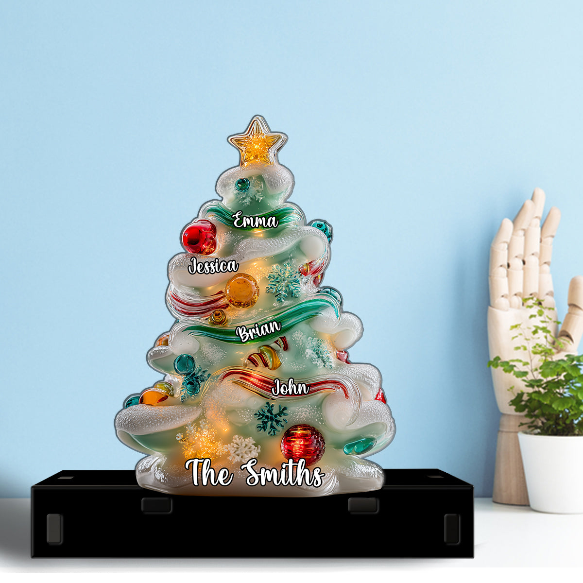 Frohe Weihnachten – Personalisierter Papierhandtuchhalter für die ganze Familie