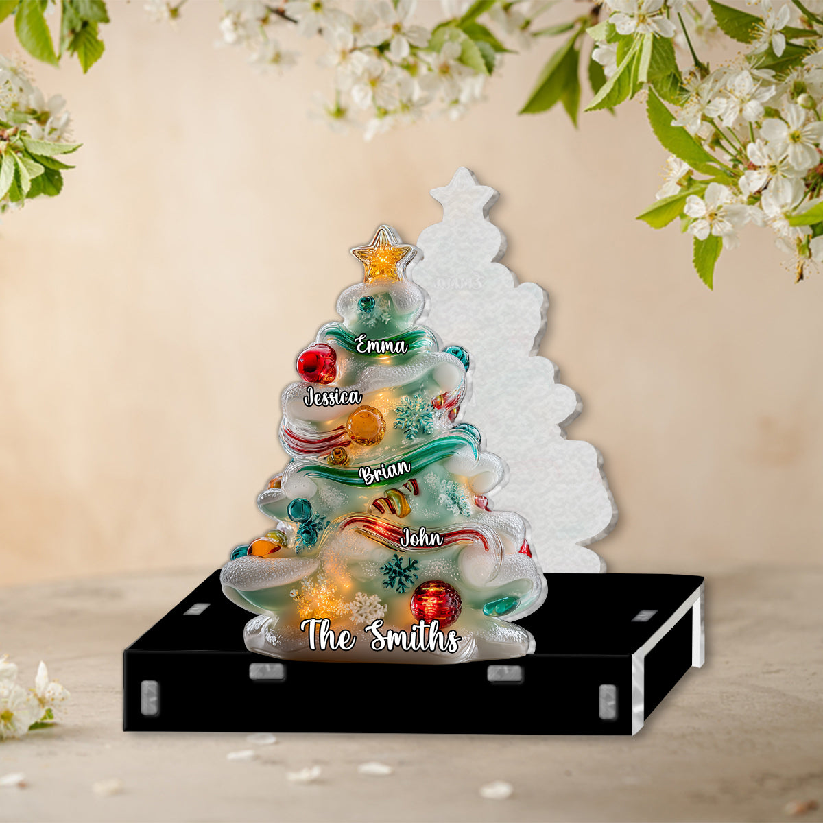 Frohe Weihnachten – Personalisierter Papierhandtuchhalter für die ganze Familie