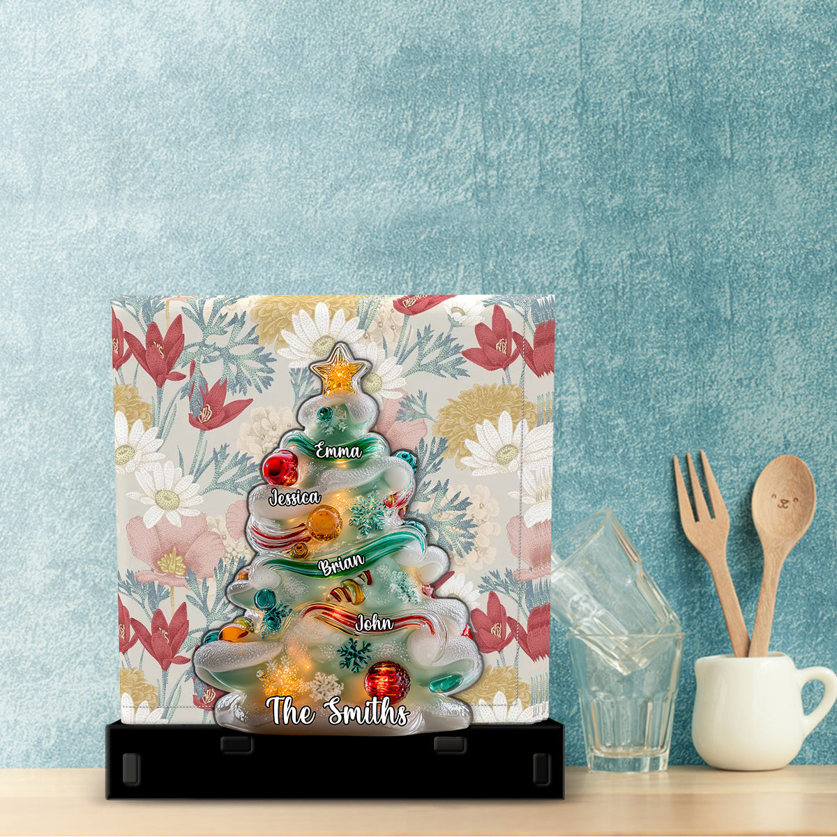 Frohe Weihnachten – Personalisierter Papierhandtuchhalter für die ganze Familie