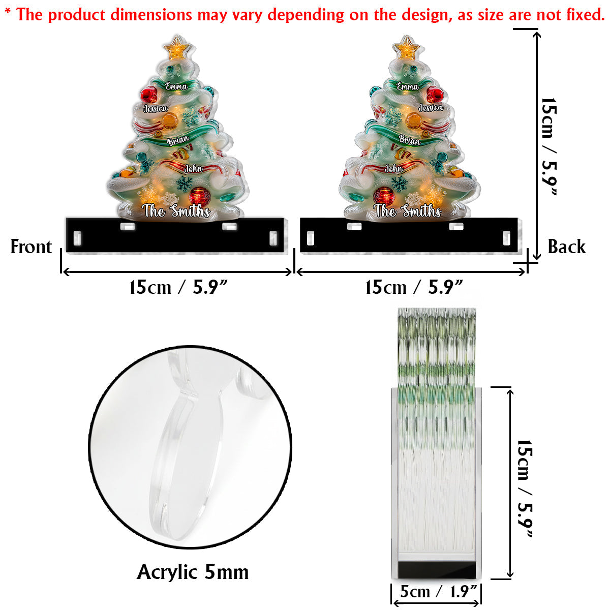 Frohe Weihnachten – Personalisierter Papierhandtuchhalter für die ganze Familie
