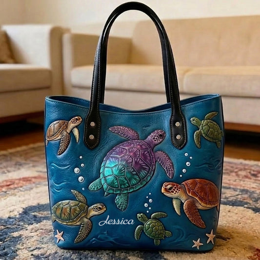Liebe Schildkröten - Personalisierte Schildkröten-Tasche