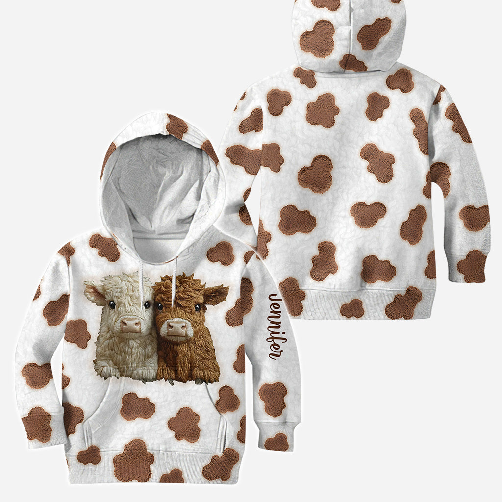 Adorable Highland Cows - Personalized Highland Cow Hoodie and Leggings