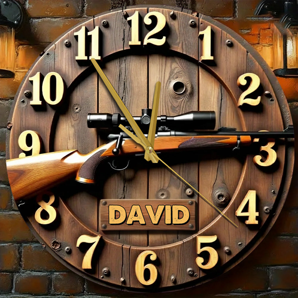 Die Jagdgewehre - Personalisierte Jagd-Wanduhr