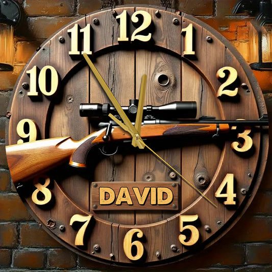 Die Jagdgewehre - Personalisierte Jagd-Wanduhr
