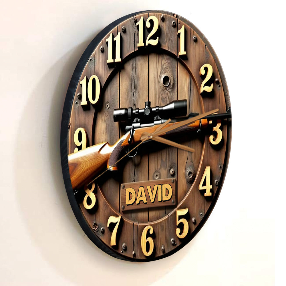 Die Jagdgewehre - Personalisierte Jagd-Wanduhr