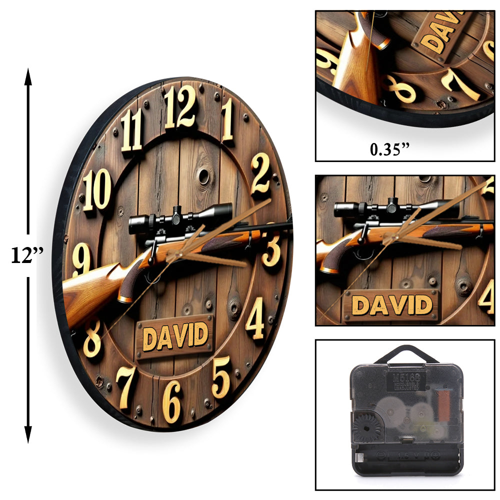 Die Jagdgewehre - Personalisierte Jagd-Wanduhr