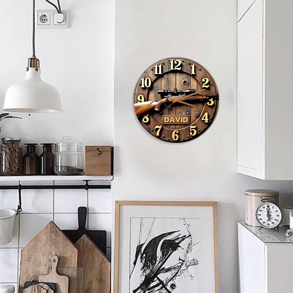 Die Jagdgewehre - Personalisierte Jagd-Wanduhr
