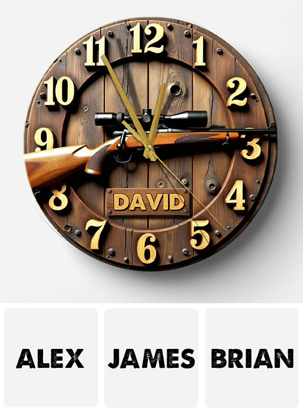 Die Jagdgewehre - Personalisierte Jagd-Wanduhr