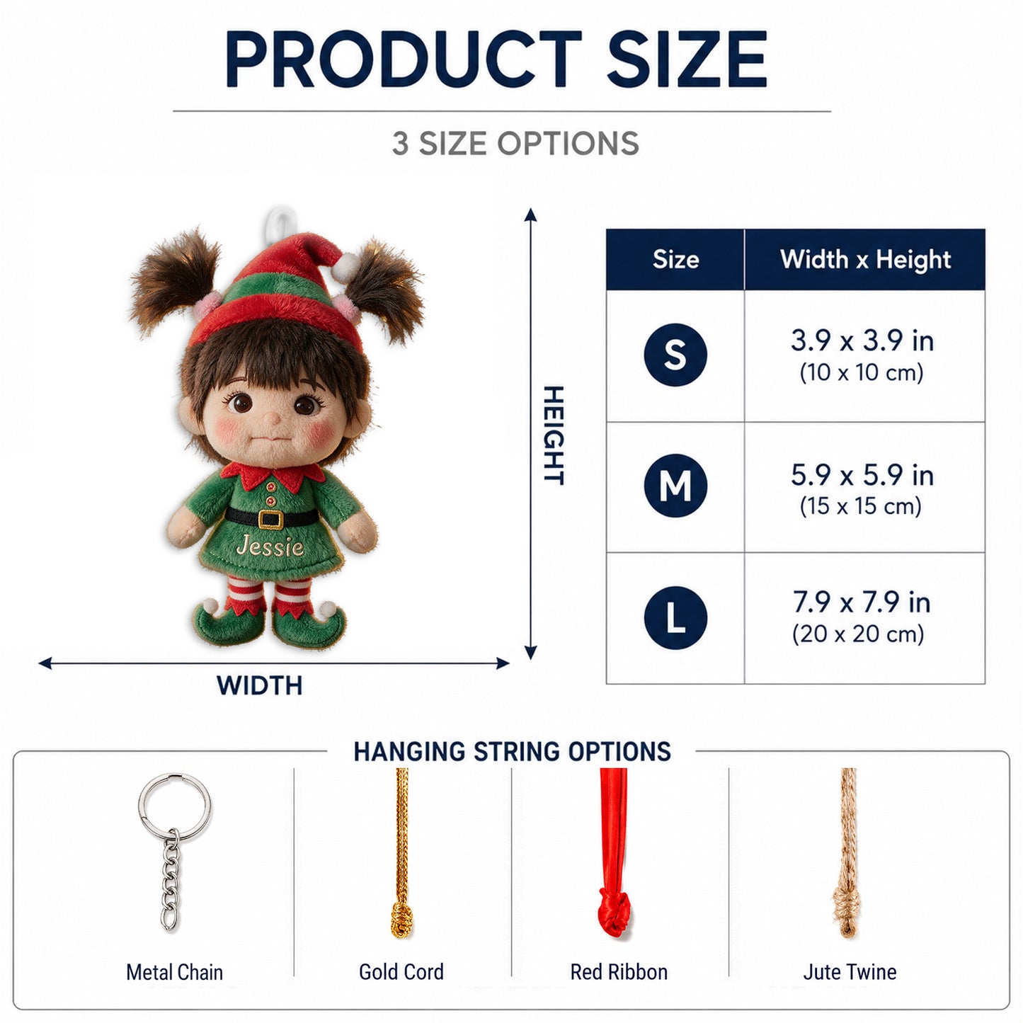 Little ELF - Personalized Kid Plush Ornament