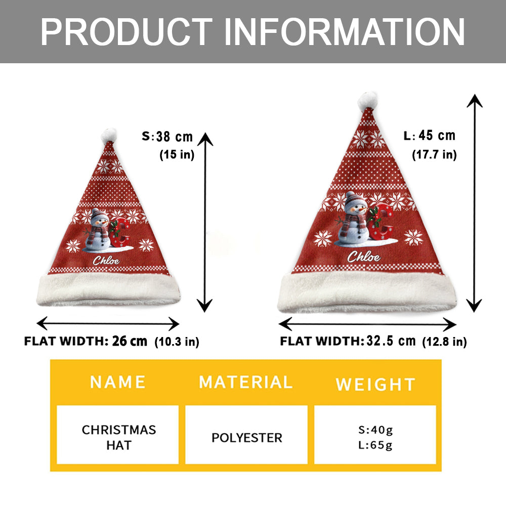 Merry Christmas - Personalized Family Santa Claus Hat