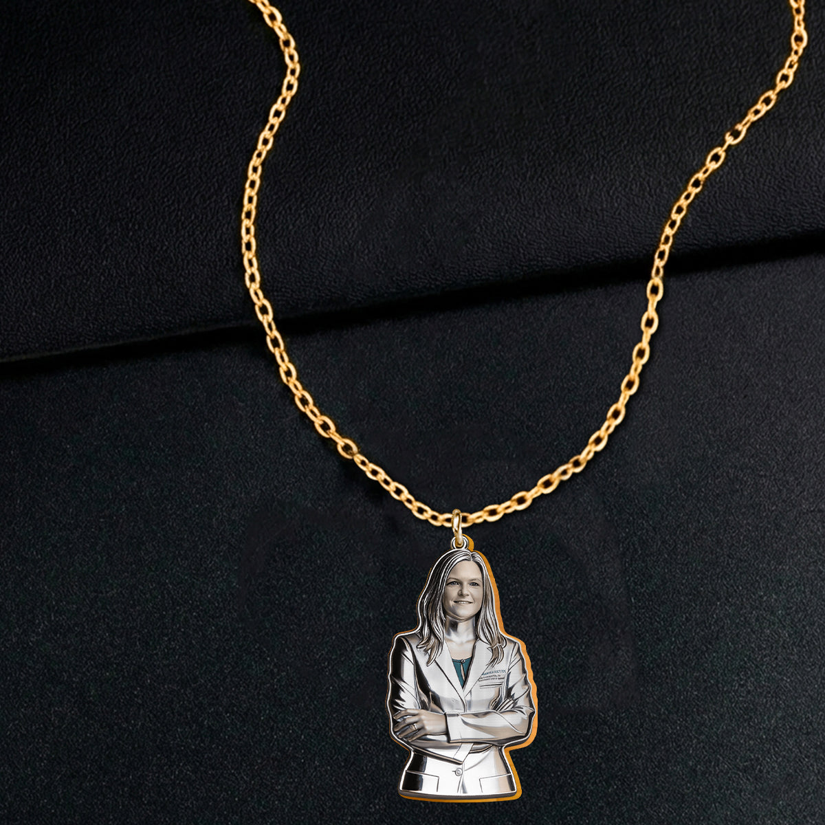 Krankenschwester, Arzt/Ärztin … Jeder Beruf – Jedes Foto – Personalisierte Halskette mit Metallanhänger in Krankenschwesternform
