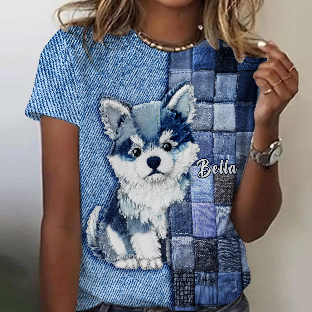Liebe Shiba Inu - Personalisiertes T-Shirt mit Hundemotiv